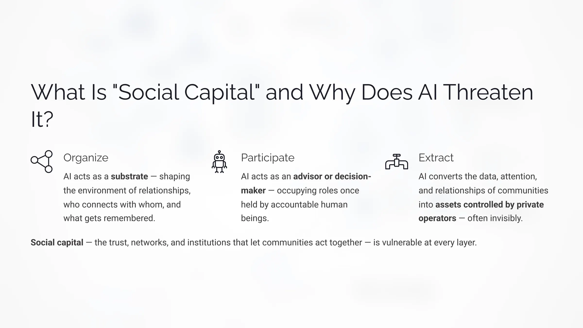 What Is Social Capital, and Why Does AI Threaten It?