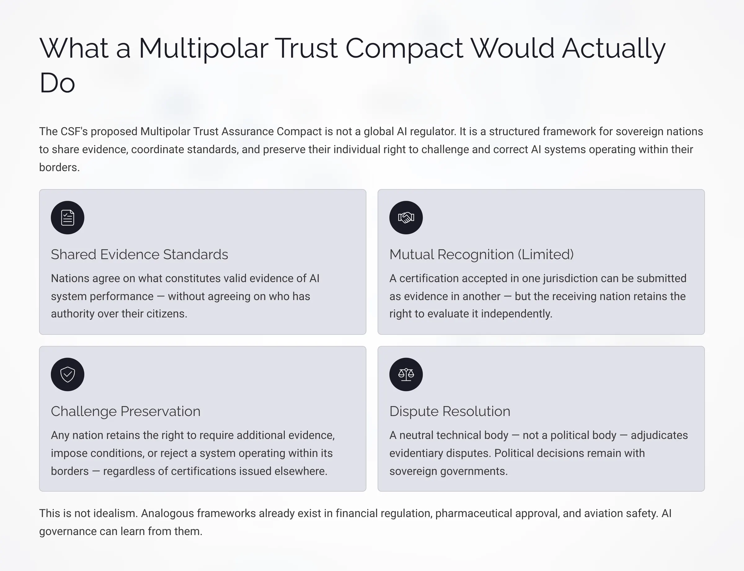 What a Multipolar Trust Compact Would Actually Do