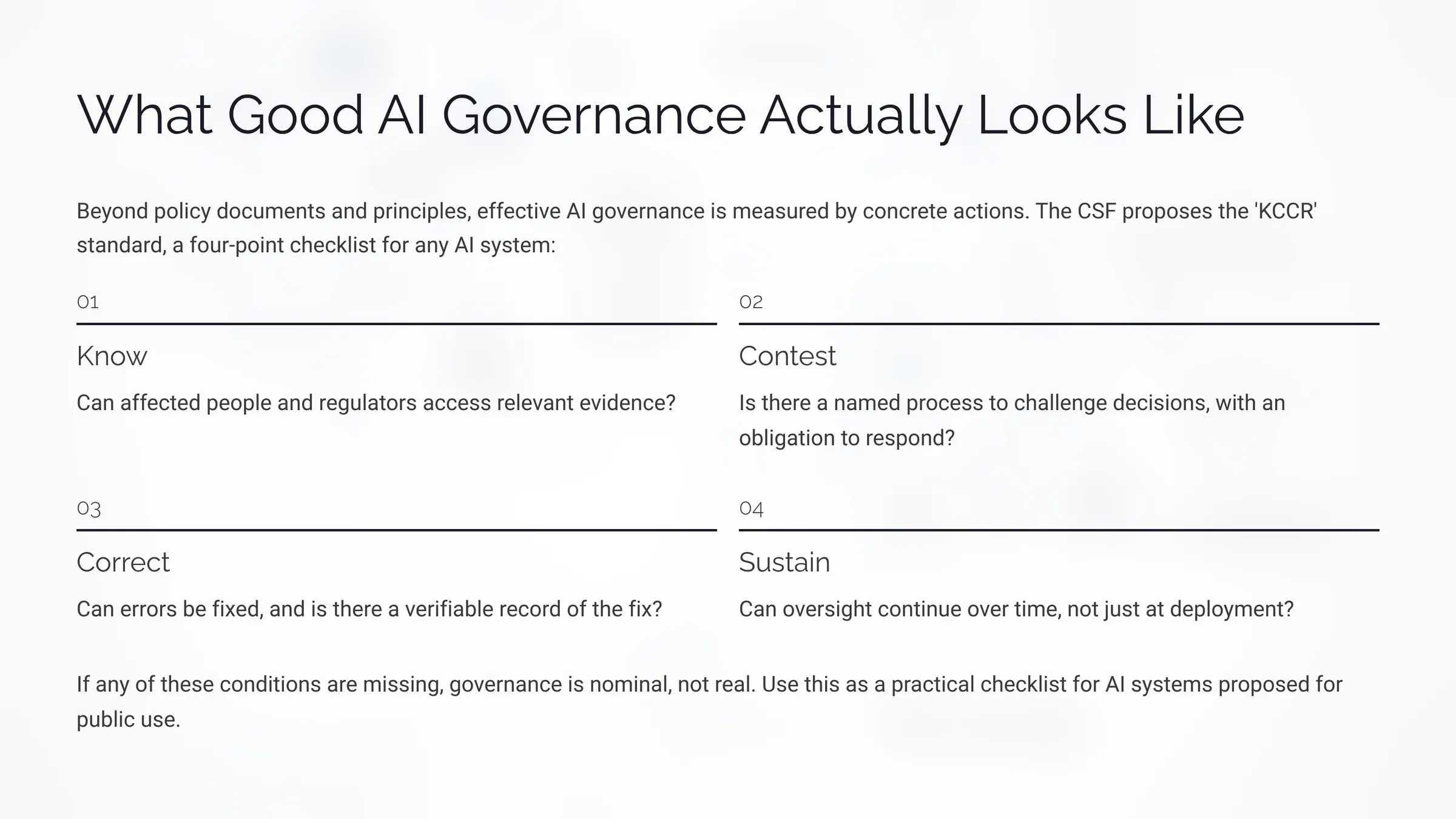 What Good AI Governance Actually Looks Like